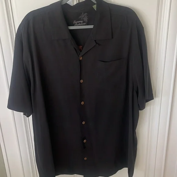 Tommy Bahama Men’s 100% Silk Cigars & Cars Embroidered Shirt Black Size XL - Picture 6 of 16